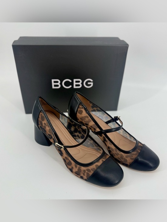 BCBG Shoes - NWT BCBG Millie Cheetah Mesh Mary Jane Block Heel Pumps Size 8 or 9
